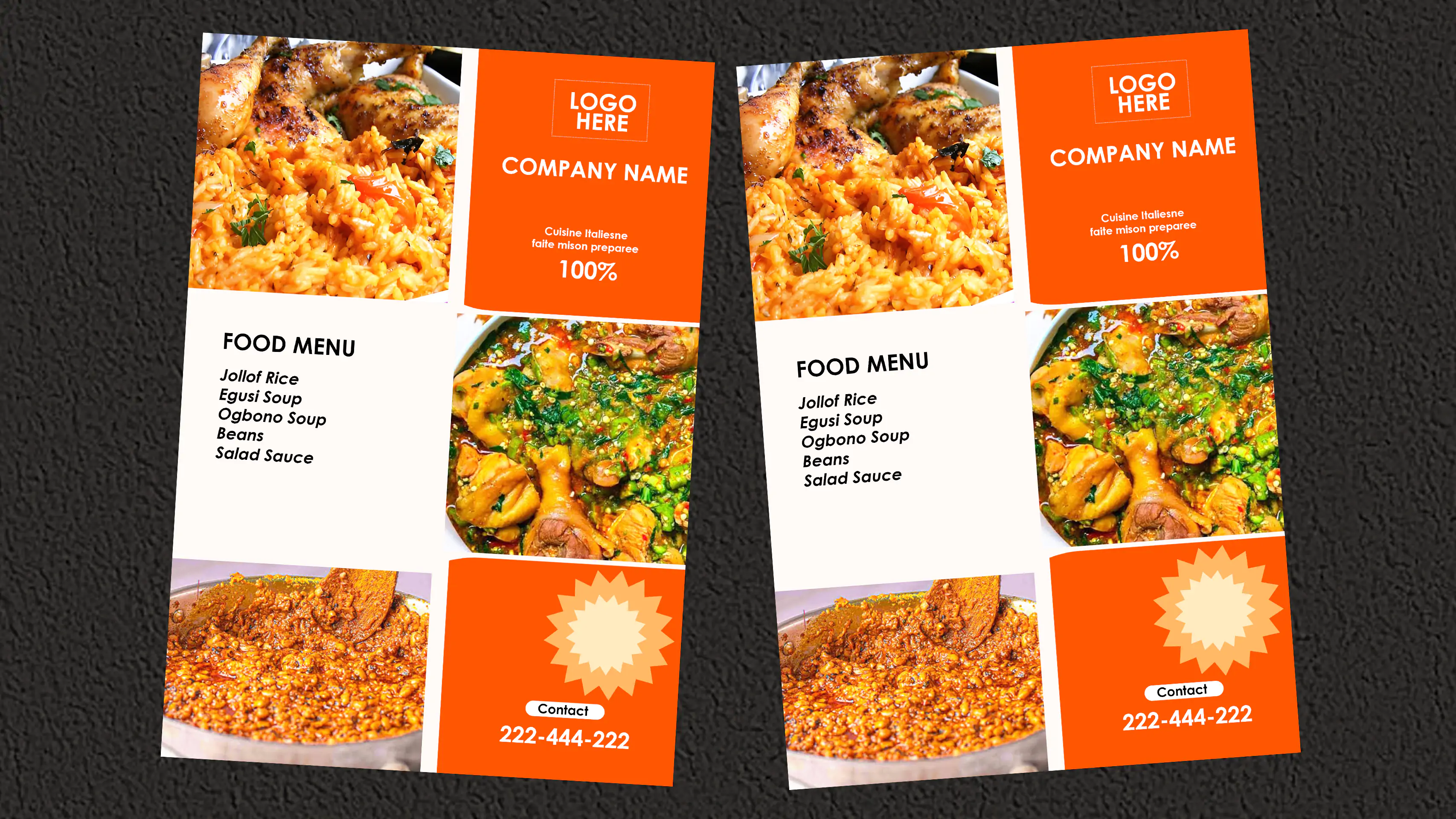 Customizable Modern Food Flyer Design