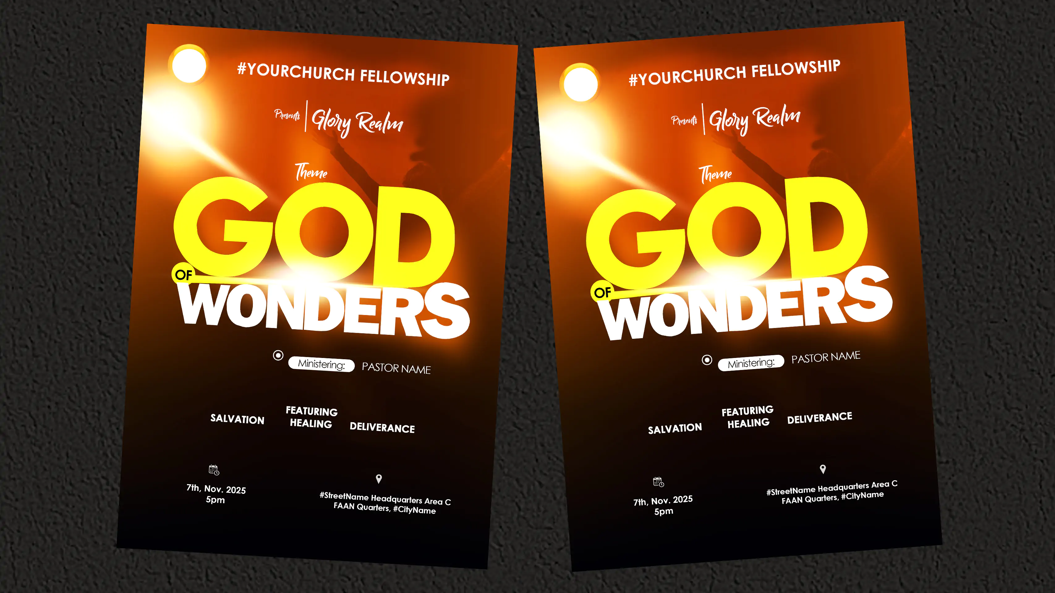 Elegant Editable Flyer on God Theme Crusade