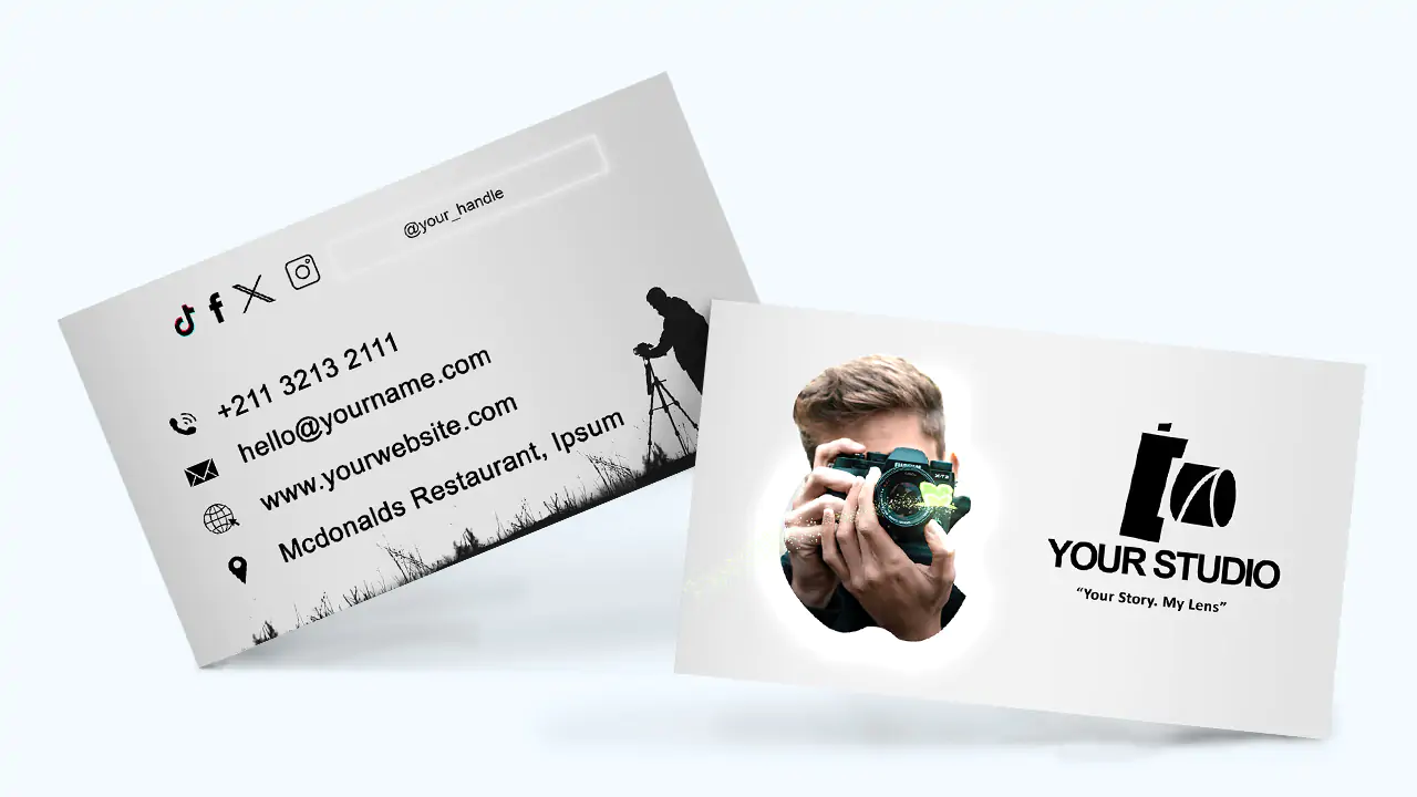 Creative, Modern Business Card for Photographers