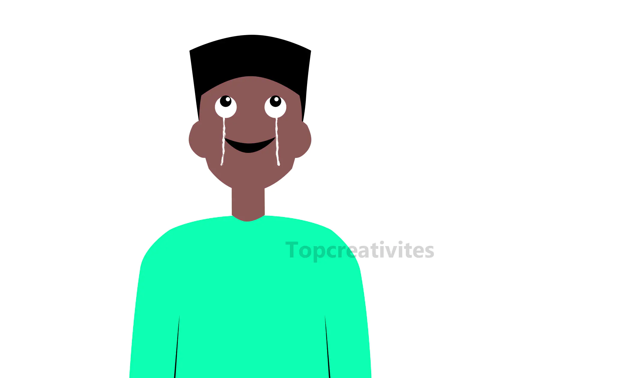 Crying Youth Believing in God