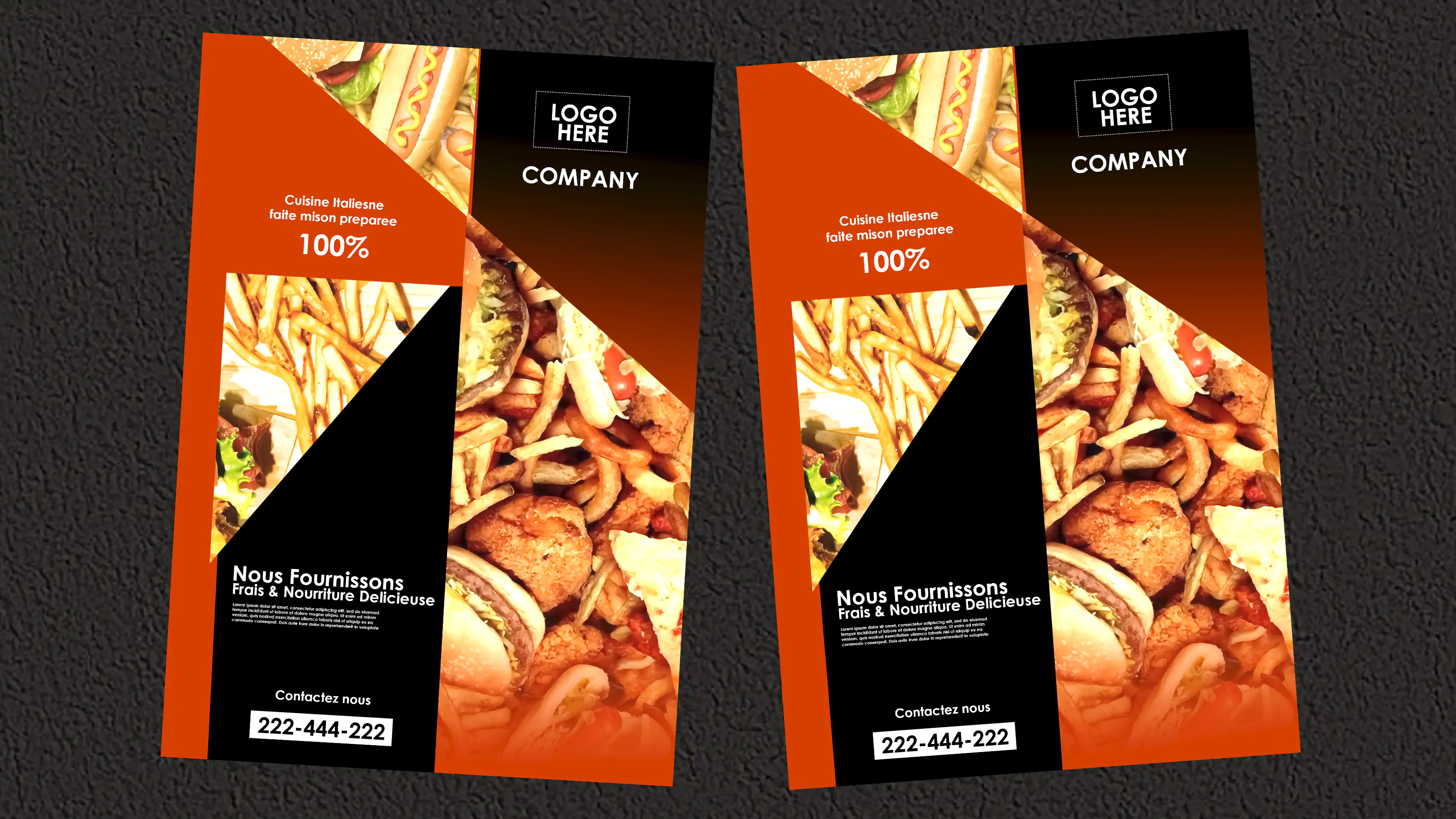 Customizable Corporate Food Flyer Design